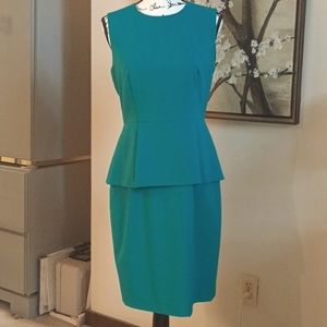 Calvin Klein Jade Green Dress with Skirting